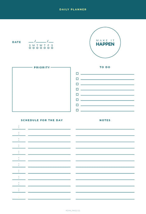 Organise your day with a daily planner
