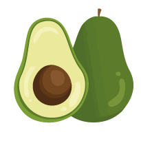 Avocado Clear Sticker