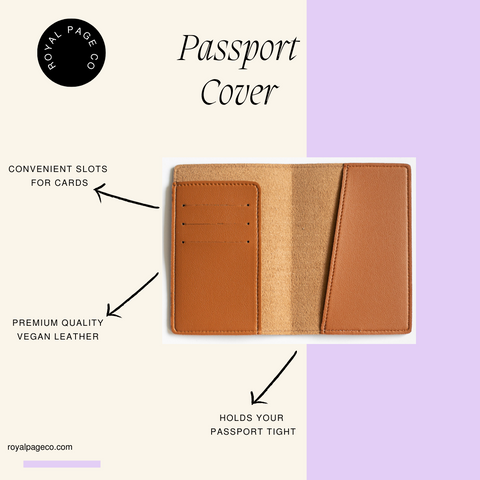 Vegan Leather Passport Cover