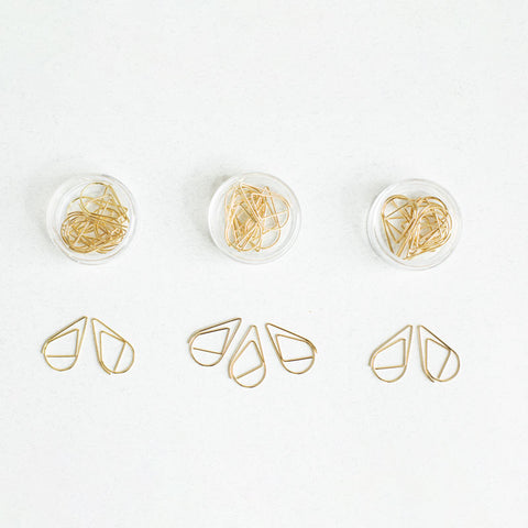 Gold Water Drop Paper Clip