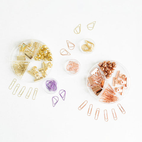 Gold Paper Clip Set
