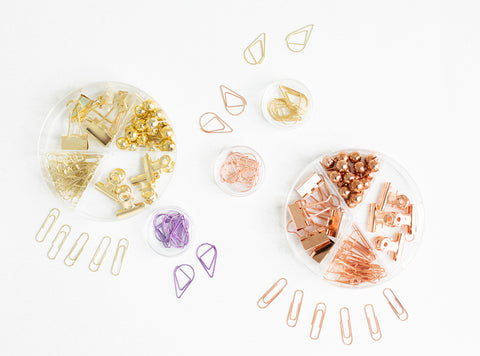 Rose Gold Paper Clip Set
