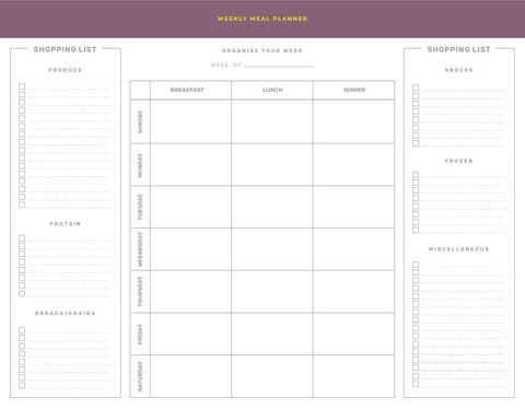 Weekly Meal Planner