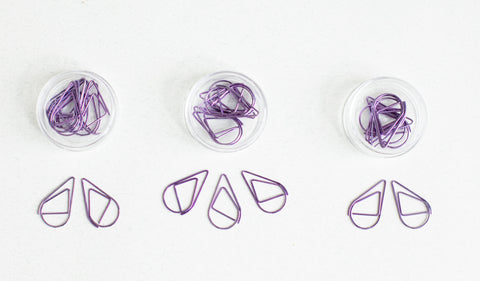 Purple Water Drop Paper Clip