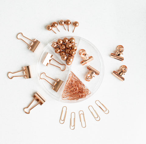 Rose Gold Paper Clip Set
