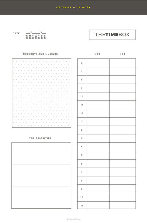 The Time Box Planner